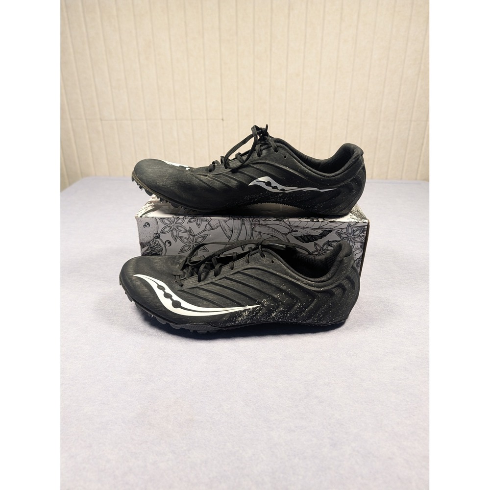 Saucony Spitfire 5 Track Spikes Mens 11 Black S29055-3 Sprinting Shoes Excellent - Picture 2 of 7